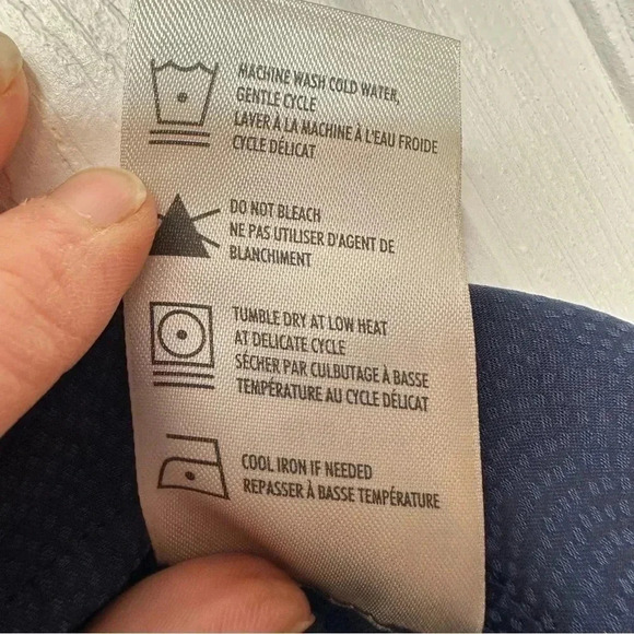 Denver Hayes Blouse Sleeveless U-Shape Neckline Semi-Sheer Peplum Blue Sz Medium - Picture 10 of 16